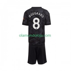 Camisola Arsenal Odegaard 8 Criança Equipamento Segundo 2022-2023 Manga Curta